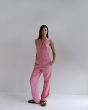 Load image into Gallery viewer, Halter Vest Top - Salmon Pink Linen