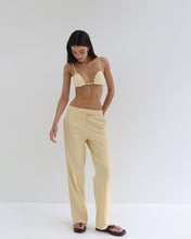 Load image into Gallery viewer, Straight Low-Waist Pants Bottom - Walnut Linen