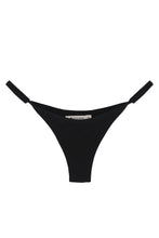 Load image into Gallery viewer, Triangle with Fixed Strap Rolité Details Bikini Bottom – Black Crepe