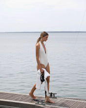 Load image into Gallery viewer, V-Neck Tie Swimsuit - Off-White