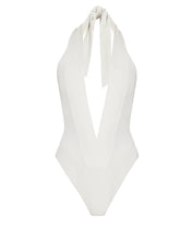 Load image into Gallery viewer, V-Neck Tie Swimsuit - Off-White