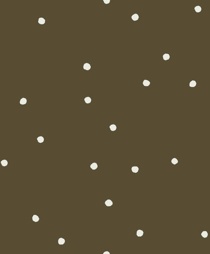 Scarf - Brownish Green Polka Dot Print
