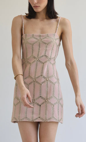 Mini Dress - Trico Rose Seco