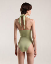 Load image into Gallery viewer, Ruched Tie Swimsuit - Green