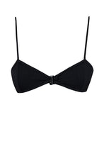 Load image into Gallery viewer, Rhombus-Shaped Slider Bikini Top - Black Crinkled