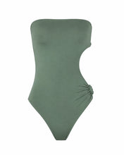 Load image into Gallery viewer, Bandeau Cut-Out One Piece - Leaf Green
