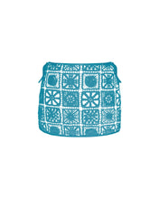 Load image into Gallery viewer, Crochet Bias Mini Skirt Bottom - Sea Blue