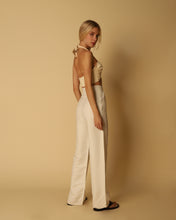 Load image into Gallery viewer, Straight High Waist Detail Tailoring Pants Bottom - Off-White Linen