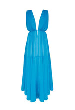 Load image into Gallery viewer, Fluid Beach Cover-up - Celest Blue