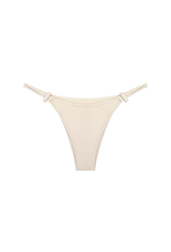 Fixed Strap Duo Loop Bikini Bottom - Creamy