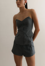Load image into Gallery viewer, Tailored Structured Vest Top - Graphite
