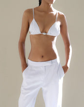 Load image into Gallery viewer, Pleated Triangle Bikini Top  - Light Blue