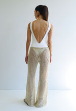 Load image into Gallery viewer, Crochet Rimini low waist straight trousers - Macadamia
