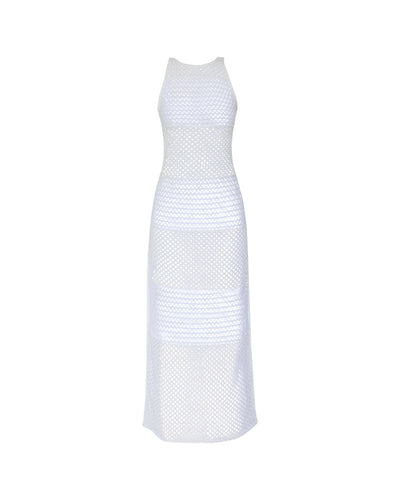 Crochet Straight Slits Cover-Up - Off-White