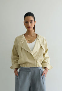 Tailored jacket - Macadâmia Linen