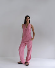 Load image into Gallery viewer, Low Waist Straight Pants Bottom - Salmon Linen