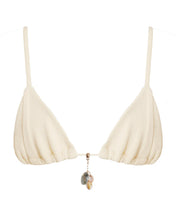 Load image into Gallery viewer, Triangle Thomas Ring Bikini Top - Creamy