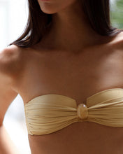 Load image into Gallery viewer, Square Bandeau Ring Bikini Top - Mineral Gold