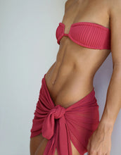 Load image into Gallery viewer, Ruched Mini Pareo Bottom - Pomegranate Tulle