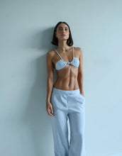 Load image into Gallery viewer, Straight Low Waist Pants Bottom - Light Blue