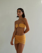 Load image into Gallery viewer, Ruched Mini Pareo Bottom - Canary Yellow Tulle