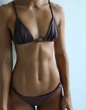 Load image into Gallery viewer, Triangle Thomas Ring Bikini Top  - Chocolate Brown