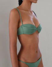 Load image into Gallery viewer, Structured Bias Bikini Top - Leaf Green