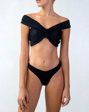 Load image into Gallery viewer, Shoulder to Shoulder Cross Bikini Top - Black