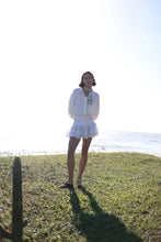 Load image into Gallery viewer, Peplum Mini Skirt Bottom with Shorts - White Lace
