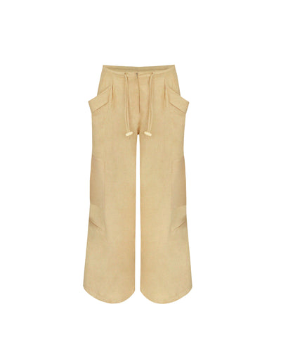 Cargo Pants Bottom - Nuts Linen