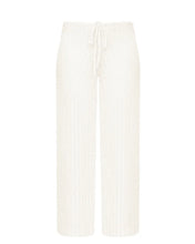 Load image into Gallery viewer, Low Waist Straight Pants Bottom - Off-White Crochet