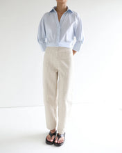 Load image into Gallery viewer, Pleated Pants Bottom - Checkered Jacquard