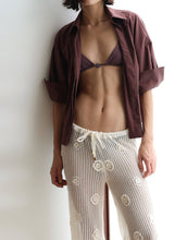 Load image into Gallery viewer, Triangle Thomas Ring Bikini Top  - Chocolate Brown