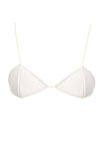 Load image into Gallery viewer, Rhombus-Shaped Bikini Top - Off-White Crinkled