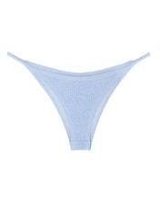 Load image into Gallery viewer, Triangle With Fixed Strap Bikini Bottom - Light Blue Crochet