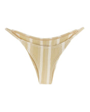 Load image into Gallery viewer, Triangle With Fixed Strap Bikini Bottom - Banoffee Stripes