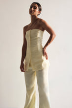 Load image into Gallery viewer, Straight Low waistband Detail Tailoring Pants Bottom - Yellow Linen