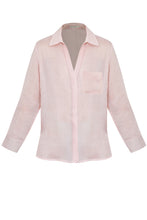 Load image into Gallery viewer, Tailoring Shirt Top - Pink Linen