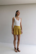 Load image into Gallery viewer, Tailoring Short Pleated Skirt Bottom  - Dijon