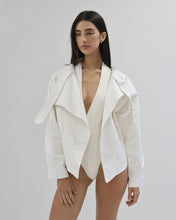 Load image into Gallery viewer, Loop Detail Jacket Top - Off-White Twill