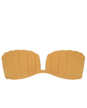 Load image into Gallery viewer, Pleated Bandeau Bikini Top - Mango Crepe