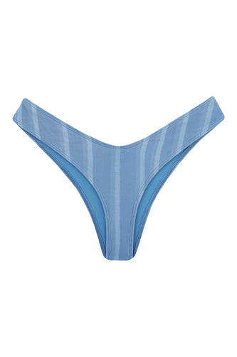 Hang Glider Bikini Bottom - Blue Striped Print Tulle