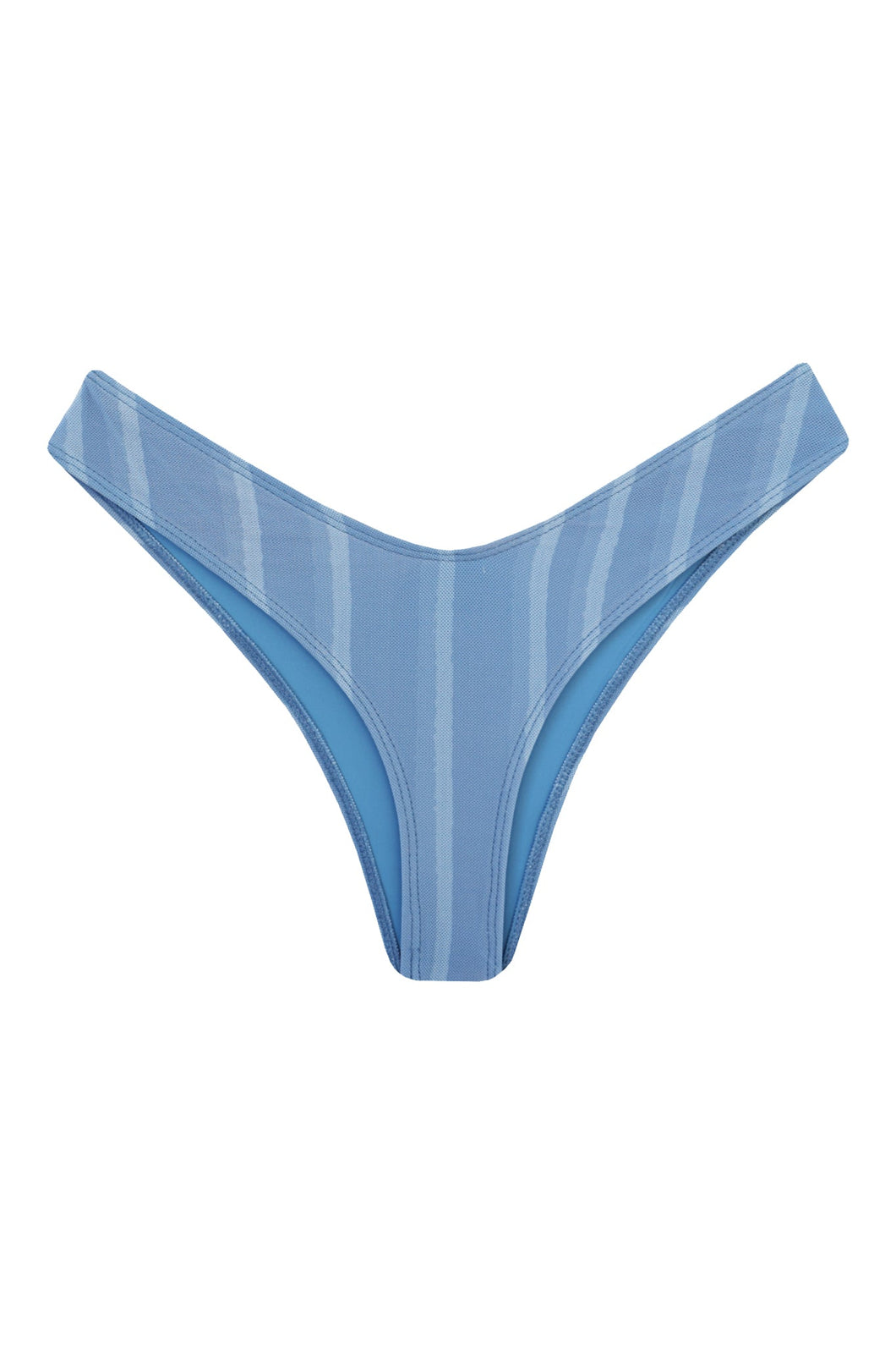 Hang Glider Bikini Bottom - Blue Striped Print Tulle