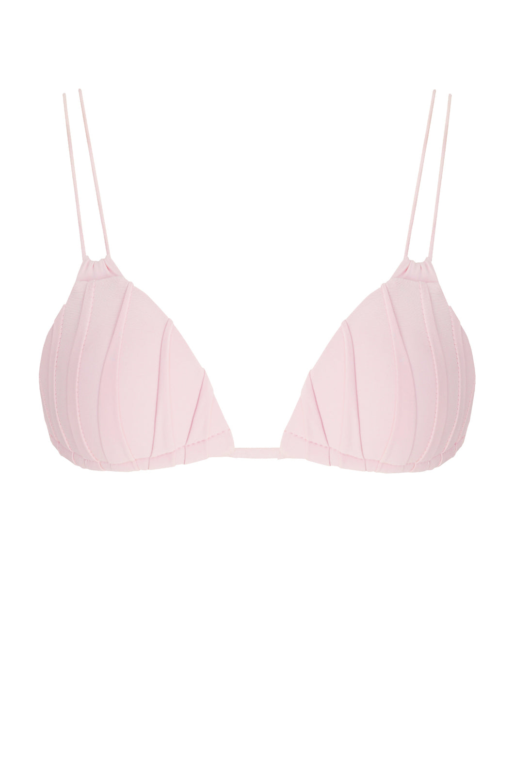 Pleated Bikini Top - Pink