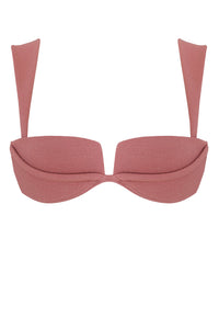 Structured Bias Robust Bikini Top - Grena Pink