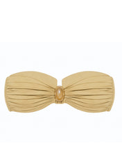Load image into Gallery viewer, Square Bandeau Ring Bikini Top - Mineral Gold
