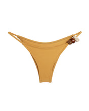 Load image into Gallery viewer, Triangle With Fixed Strap Loops Bikini Bottom - Mango Crepe