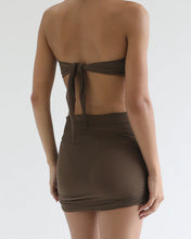 Load image into Gallery viewer, Ruched Mini Skirt Bottom - Brown Tulle