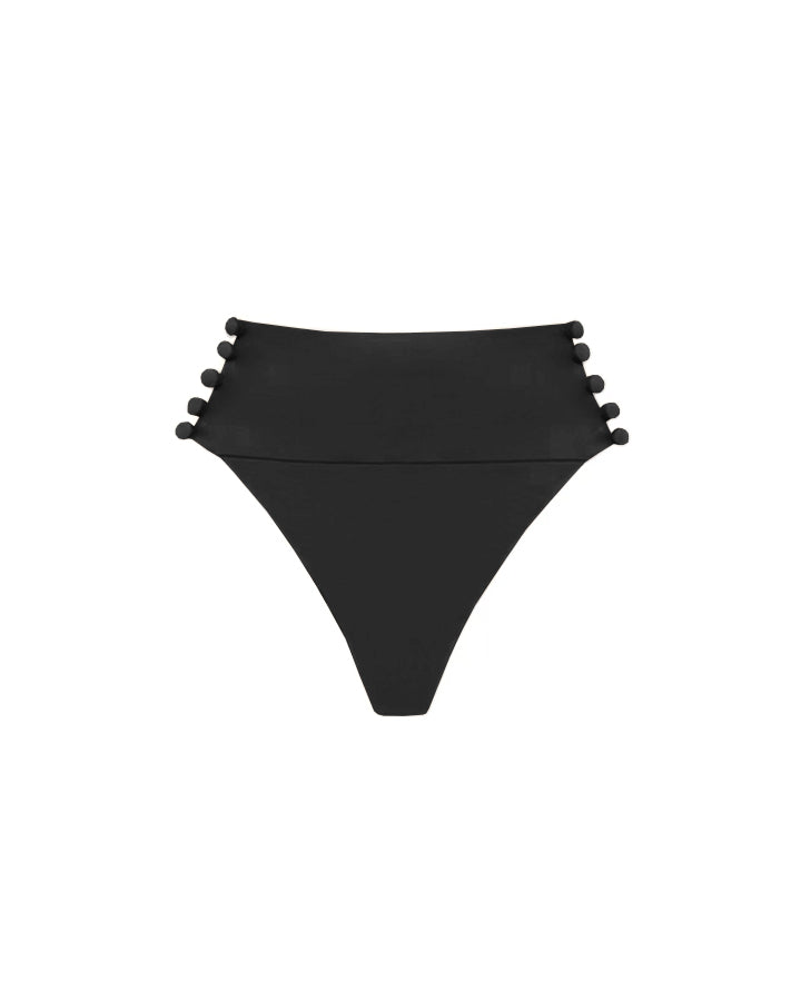 Hang Glider buttons Bikini Bottom - Black