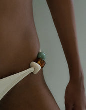 Load image into Gallery viewer, Triangle With Fixed Strap Loops Bikini Bottom - Creamy